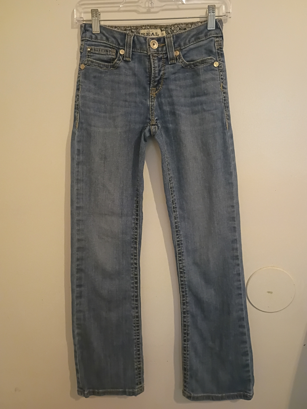 Ariat Girls Real Leila Light Blue Bootcut Jeans Sz 12